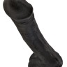Чёрный фаллоимитатор на присоске 13" Cock with Balls - 35,6 см.