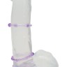 Набор из 3 фиолетовых эрекционных колец Stay Hard Beaded Cockrings