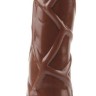 Коричневый вибратор-реалистик 9” Vibe Cock - 21,5 см.