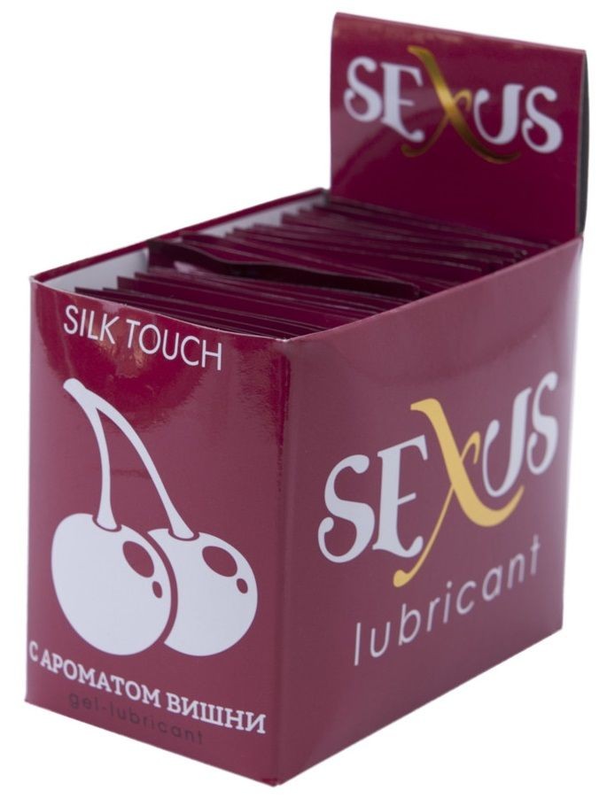 Набор из 50 пробников увлажняющей гель-смазки с ароматом вишни Silk Touch Cherry по 6 мл. каждый