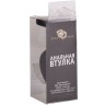Чёрная анальная втулка с прозрачным кристаллом - 7,3 см.