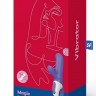 Фиолетовый вибратор Satisfyer Magic Bunny с клиторальным отростком - 17,6 см.