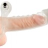 Прозрачная вибронасадка Vibrating Sleeve - 15,6 см.