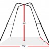 Напольный черный каркас для качелей Swing Stand