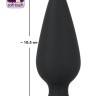 Черная анальная втулка Heavy Plug Large - 10,5 см.