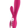 Розовый вибратор с клиторальным отростком HONEY BUNNY