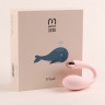 Силиконовый С-образный хай-тек вибромассажёр-кит Whale