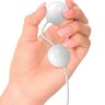 Белые вагинальные виброшарики USB KEGEL BALLS, работающие от USB