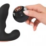 Черный вибромассажер простаты Remote Controlled Prostate Plug with 2 Functions - 13,6 см.