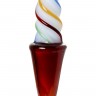 Коническая стеклянная анальная втулка Sexus Glass - 16 см.