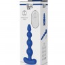 Синяя анальная виброелочка с пультом ДУ Remote Anal Bead - 18 см.