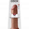 Фаллоимитатор-гигант кофейного цвета на присоске 12" Cock - 31 см.
