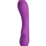 Фиолетовый силиконовый вибратор Elsa - 19 см.