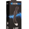 Чёрный вибратор с электростимуляцией E-Stimulation G-spot Vibrator - 19,5 см.