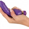 Фиолетовый вибратор Minivibrator с шипиками - 16 см.