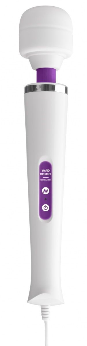 Бело-фиолетовый вибромассажер Wonder Wand - 32 см.