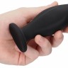 Черная анальная пробка Edgy Butt Plug - 11,4 см.