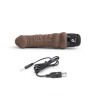 Коричневый вибратор-реалистик 6" Realistic Vibrator - 17 см.