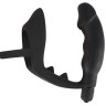 Черное кольцо с анальной вибропробкой Black Velvets