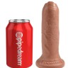 Кофейный необрезанный фаллоимитатор на присоске 6" Uncut Cock - 16,5 см.