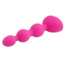 Розовый анальный вибростимулятор Anal Beads S с пультом ДУ - 14,5 см. 
