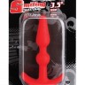 Красная анальная втулка T-SHAPE SILICONE BUTT PLUG RED - 8,9 см.