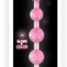 Розовая анальная цепочка-елочка Pleasure Beads - 30 см.