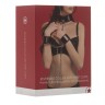 Чёрно-красный двусторонний ошейник с наручниками Reversible Collar and Wrist Cuffs