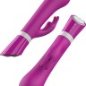 Ярко-розовый вибратор-кролик Bwild Deluxe Bunny - 19,3 см.