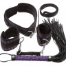 Чёрно-фиолетовый набор для бондажа Bondage Set