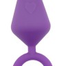 Фиолетовая анальная пробка с кольцом Candy Plug M - 10,1 см.