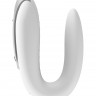 Белый вибромассажёр для пар Satisfyer Double Fun