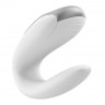 Белый вибромассажёр для пар Satisfyer Double Fun