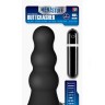 Чёрная анальная втулка большого размера с вибрацией MENZSTUFF VIBRATING BUTTCRASHER PAWN - 20 см.