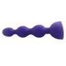 Фиолетовый анальный вибростимулятор Anal Beads S с пультом ДУ - 14,5 см. 