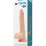 Фаллоимитатор с мошонкой A-toys на присоске - 17,5 см.