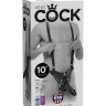 Страпон-система с чёрной насадкой 10" Hollow Strap-On Suspender System - 25 см.