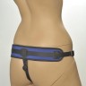 Сине-чёрные трусики с плугом Kanikule Strap-on Harness Anatomic Thong