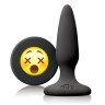 Черная силиконовая пробка Emoji Face WTF - 8,6 см.