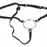Полый вибрострапон на ремнях Vibrating Strap-On - 22,5 см.