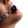 Черный кляп-шарик Breatheable Ball Gag Old School Tattoo Style