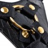 Чёрный с золотом женский страпон Designer Strap-On