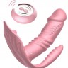 Розовый анально-вагинальный вибратор Hidden Lover
