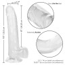 Прозрачный фаллоимитатор Size Queen 6" - 20,25 см.