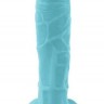 Голубой фаллоимитатор, светящийся в темноте, Firefly 5" Pleasures Dildo - 17 см.