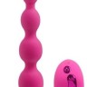 Розовый анальный вибростимулятор Anal Beads L с пультом ДУ - 21,5 см. 