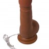 Коричневый вибратор-реалистик Mr.Lopez - 19 см.