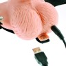 Телесный перезаряжаемый вибрострапон 6" Hollow Rechargeable Strap-On Remote - 17,5 см.