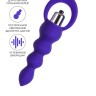 Фиолетовая анальная вибровтулка Twisty - 14 см.