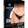 Черные трусики Remote Bowtie Bikini XL-XXL с вибрацией и анальным стимулятором